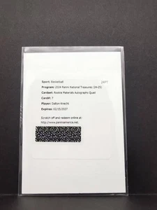 Dalton Knecht 2024-25 Panini National Treasures RC Rookie Patch Auto Quad /99 - Bild 1 von 2