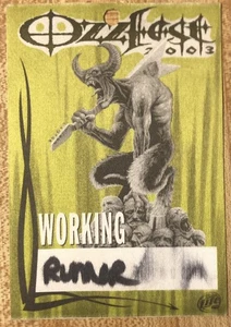 RARE ORIGINAL OZZY OSBOURNE 2002 OZZFEST WORKING BACKSTAGE TOUR PASS AUTHENTIC - Picture 1 of 2