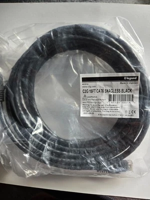 Legrand (C2G) 15ft Cat6 Snagless Unshielded Ethernet Network Patch Cable - Black - Image 1 of 2