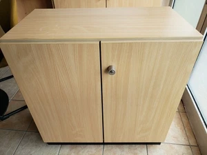 Aktenschrank flach REISS Buche hell 80 x 82 x 42cm BxHxT - Bild 1 von 14