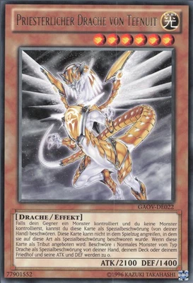 YuGiOh Priesterlicher Drache von Tefnuit (V.1) GAOV-DE022 Rare NM 1st - Bild 1 von 2