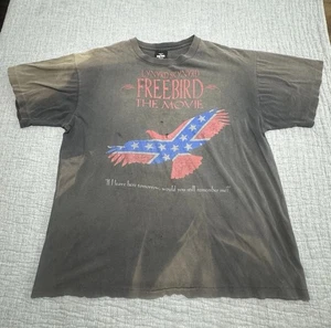 Vintage Lynyrd Skynyrd Freebird Movie XL Single Stitch Graphic Tee Distressed - Picture 1 of 9