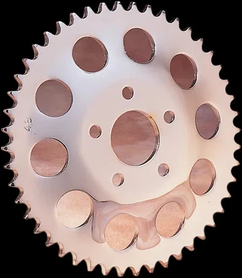 Drag Chrome 48T Rear Wheel Sprocket Harley Davidson Softail Springer 88-99 - Image 1 of 4