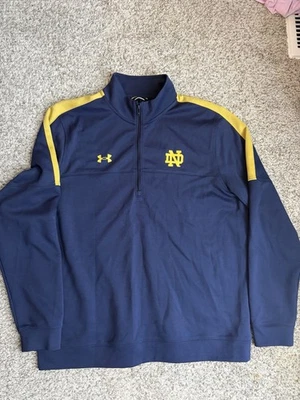 Under Armour  Notre Dame Fighting Irish Coaches Jacket Men’s L Half Zip - Image 1 of 4