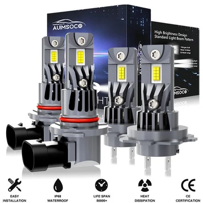 Para BMW 528i 540i 1997-2000 Faro LED Bombillas de haz alto bajo BLANCO Cool Combo Foto 1 de 4