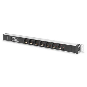 DIGITUS 7-fach Aluminium Steckdosenleiste 19" 1HE für vertikalen Einbau - Bild 1 von 5