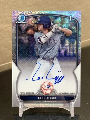 2023 Bowman Draft Roc Riggio 1st Bowman HTA Choice Auto /150 Yankees - Image 1 of 2