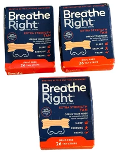 78 Breathe Right Extra Strength Nasal Strips - Tan - (3x 26 ct) -  Ex: 7/28 - Bild 1 von 9
