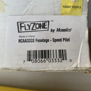 NIB HOBBICO FLYZONE SPEED PILOT ELECTRIC RC AIRPLANE FUSELAGE ONLY - Picture 1 of 9