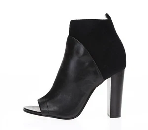 Vince Womens Black Leather Ankle Open Toe Booties Shoes Size 11 M New! 229892 - Picture 1 of 6