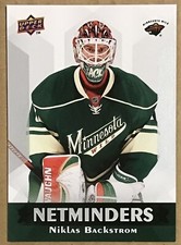 2010-11 NIKLAS BACKSTROM UPPER DECK NETMINDERS INSERT #N10 MINNESOTA WILD