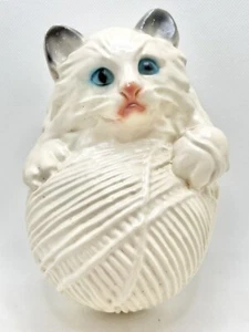 Vintage Kitchen String Holder Kitten Cat Chalkware - Picture 1 of 3