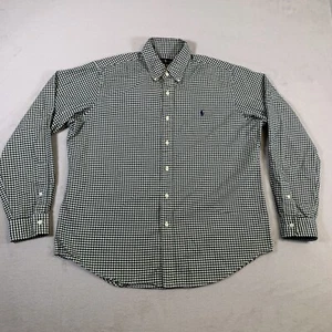 Ralph Lauren Dress Shirt Mens Large Green Plaid Long Sleeve Button Down U50 - Picture 1 of 13