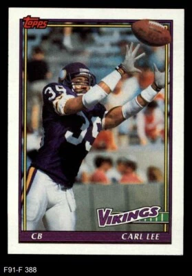 1991 Topps #388 Carl Lee Vikings Marshall 8 - NM/MT - Image 1 of 2