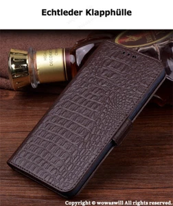 Echt Leder Klapphülle Magnet Ständer Wallet Case Kartenfächer Tasche für SAMSUNG - Bild 1 von 26