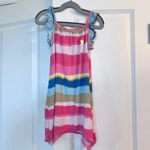 Juicy Couture Striped Tank Dress With Ruffles Size 5 - Picture 1 of 4