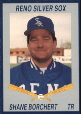 1992 Reno Silver Sox Cal League Cards #62 Shane Borchert TR