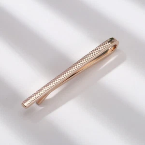 Classic Men's Silver Gold Tie Clip Holder Plain Clasp Metal Skinny Tie Bars Pins - Picture 1 of 16