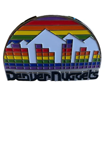 Belt Buckle Denver Nuggets Basketball Team Old Logo Collector NBA Sports Cover