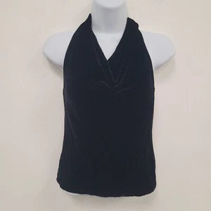 French Connection Womens Cowl Halter Top Size 2 Velvet Y2K Fairy Grunge Event - Picture 1 of 10