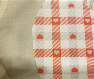 Reversible Adult valentines red and grey checks with tiny hearts mask - Picture 1 of 1