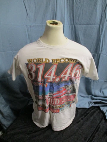 Vintage Kenny Bernstein King Of Speed 314.46 MPH Budweiser T-Shirt XL Cover