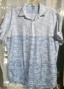 IZOD Saltwater Relaxed Classics Men’s Short Sleeve Ocean Blue Colors Shirt - Picture 1 of 4