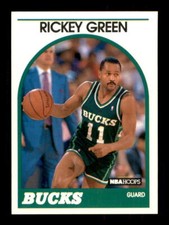1989 Basketball Hoops Rickey Green Milwaukee Bucks #56 6