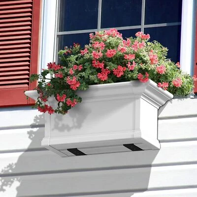 Легкий оконный ящик для рассады самополивающийся контейнер для посадки на открытом воздухе в саду - Изображение 1 из 4