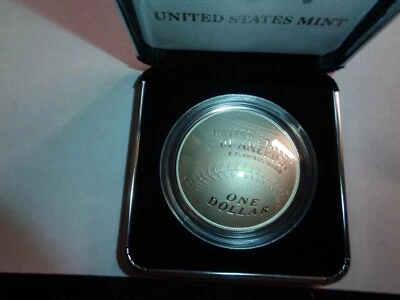 2014 BASEBALL CURVED PROOF SILVER DOLLAR "GEM"++ - Image 1 of 4