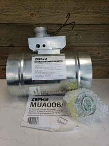 Zephyr MUA006A 6" Round Universal Make Up Air Damper With 24Vac 60 Hz Ac Motor - Picture 1 of 7