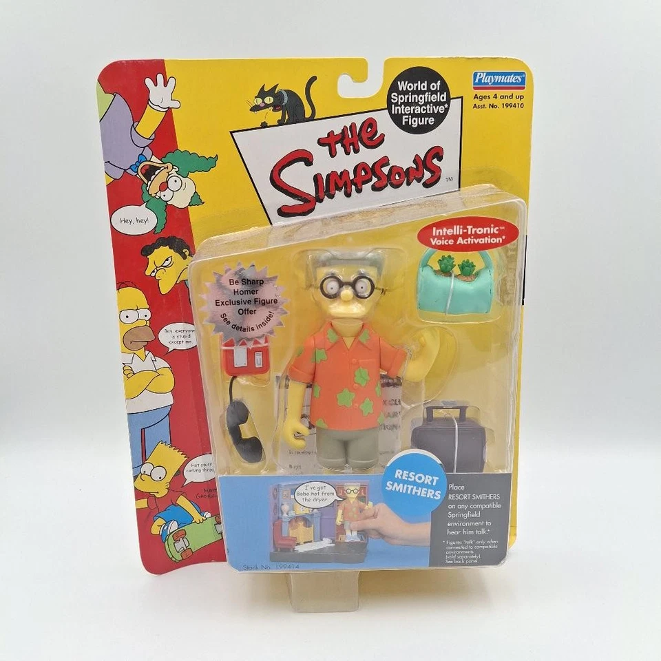 Figura interactiva Playmates 199414 The Simpsons Resort Smithers WOS (CP4004777) Foto 1 de 4