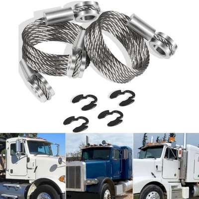 Long Side Hood Stay Control Cable For Peterbilt 357 375 377 378 379 HLK2047‎ - Изображение 1 из 4