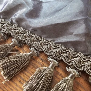 Vintage JC Penney 2 Window Valance 54"x17" Tassel Fringe Romantic Cottagecore - Picture 1 of 9
