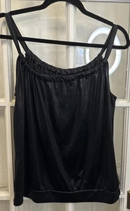 Tank Top Metallic Glänzend Schwarz Damen Medium - Bild 1 von 9