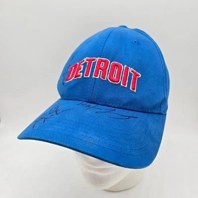 Nike Detroit Pistons Hat Autographed Auto Ish Smith Rick Mahorn Beno Udrih GUC - Image 1 of 4