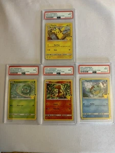 2021 Pokemon - McDonald’s 25th Collection Kanto Starters Holo Set - PSA 9 MINT! - Picture 1 of 6