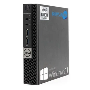 Dell 3040 Micro Mini PC Core i3 Win 11 Pro 16 GB RAM 4 TB SSD Computer Fixed Des - Picture 1 of 4