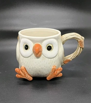 Fitz and Floyd Owl Coffee Tea Mug Ceramic Hand Painted Made In Japan - Image 1 of 4