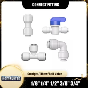 1/8"1/4"1/2"3/8"3/4" Anschlussverschraubung gerade/Bogenverbinder Wasseraufbereiter - Bild 1 von 48