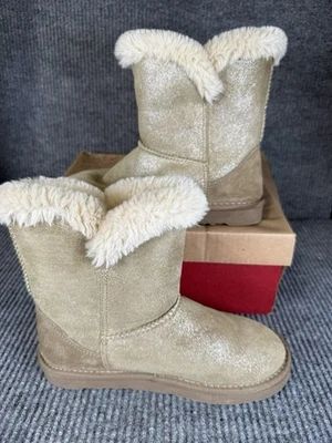 Botas Style & Co para mujer 7 M doradas brillantes pequeñas2 cuero media pantorrilla piel sintética invierno Foto 1 de 4