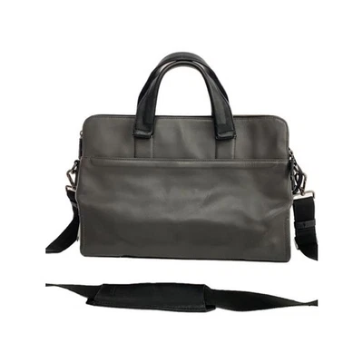 TUMI Business Briefcase Leather Gray 104636c - Image 1 of 4
