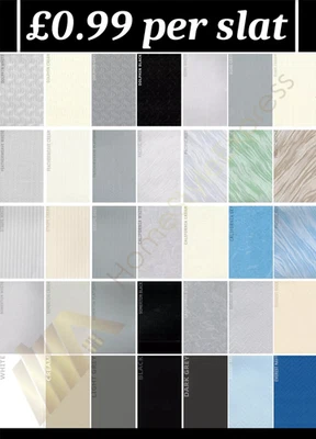 Vertical Blind Slats Custom Louvres 89mm (3.5") Replacement - MADE TO MEASURE - image 1 of 4