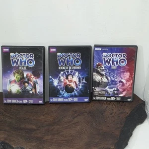 Doctor Who Tom Baker DVD Lot Meglos Robot Revenge Cybermen BBC Tested  - Bild 1 von 11
