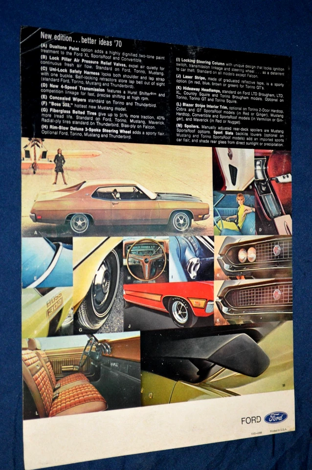 1970 Ford новый выпуск варианты оригинальный дилер реклама печатная реклама 70 Mustang - Изображение 1 из 1