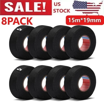 8 rollos de cinta de tela cableado eléctrico arnés coche auto SUV camión 19 mm*15 m EE. UU. Foto 1 de 4