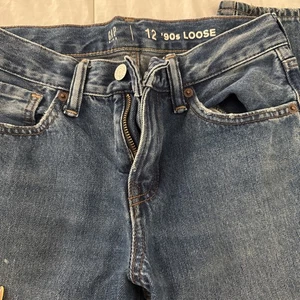 GAP 90s Loose Jeans Boys Size 12 Distressed Wash Denim - Picture 1 of 5