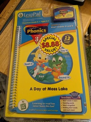 NEW Leap Frog LeapPad Lesson 3 Phonics Book & Cartridge Sealed A Day at MossLake - Image 1 of 4
