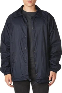 NWT Dickies Men's Snap-Front Nylon Jacket Navy Blue Size Small Winter $90 3D83 - Picture 1 of 2