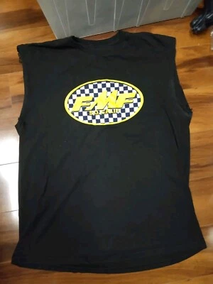 Vintage FMF DirtBike Shirt Flying Machine Factory Motocross Cutoff Sleeveless - Image 1 of 4
